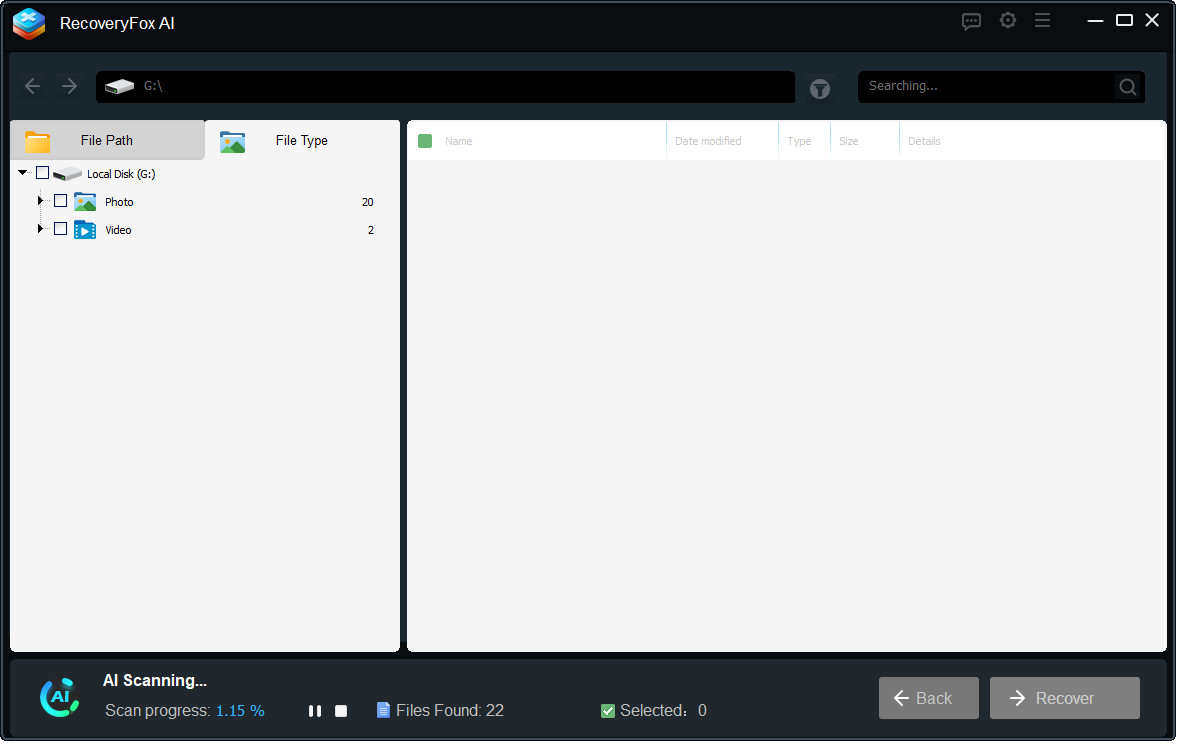 Scan All Data from a Formatted USB