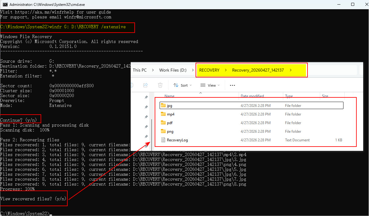 Windows File Recovery Recover Formatted USB
