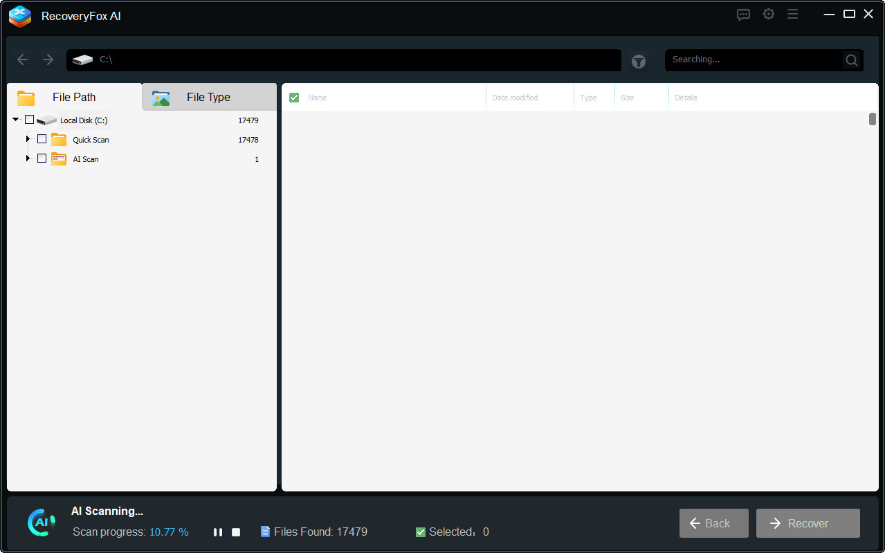 Scan the Internal Drive