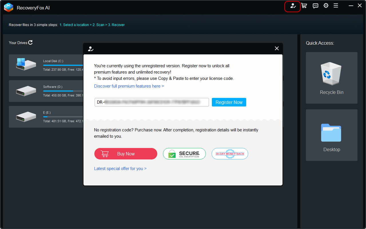Register and Activate RecoveryFox AI