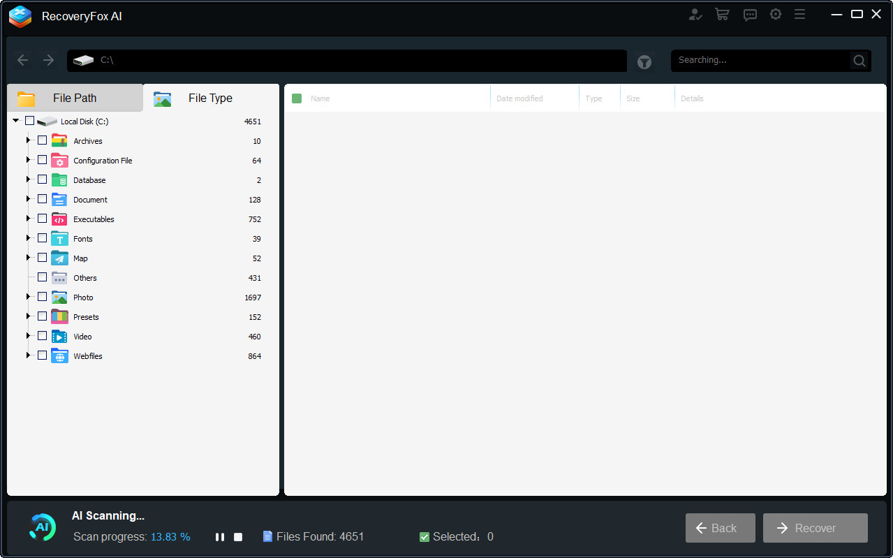 RecoveryFox AI’s File Type
