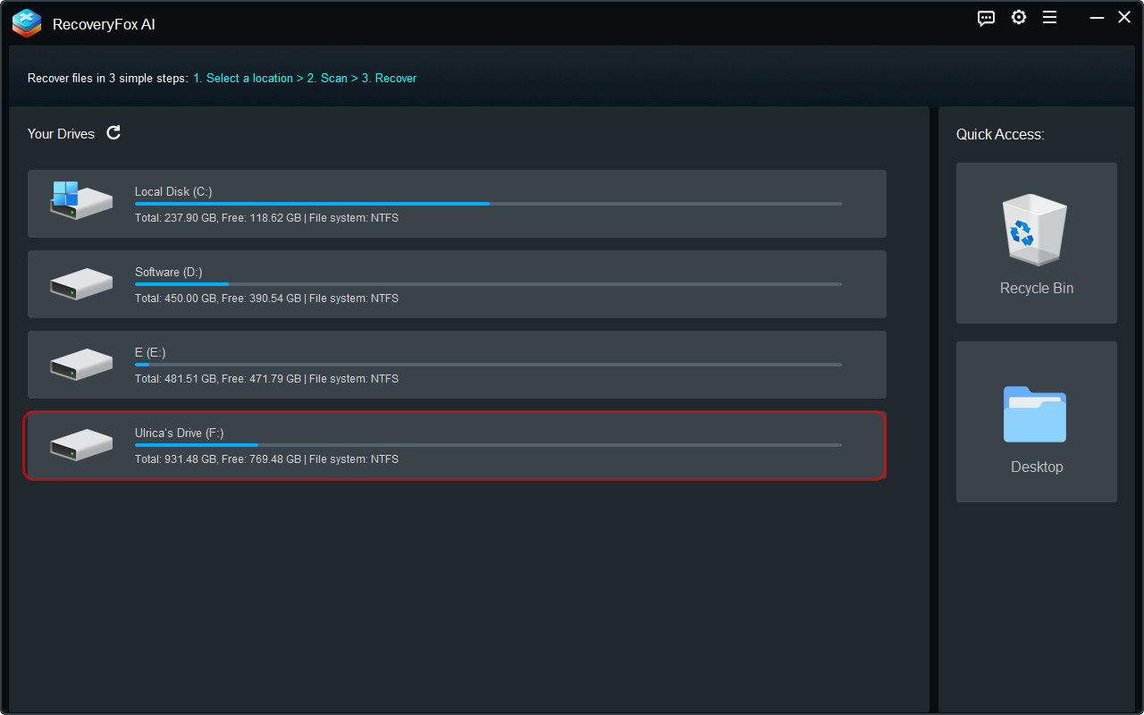 Select File Location