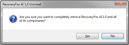 start the uninstall
