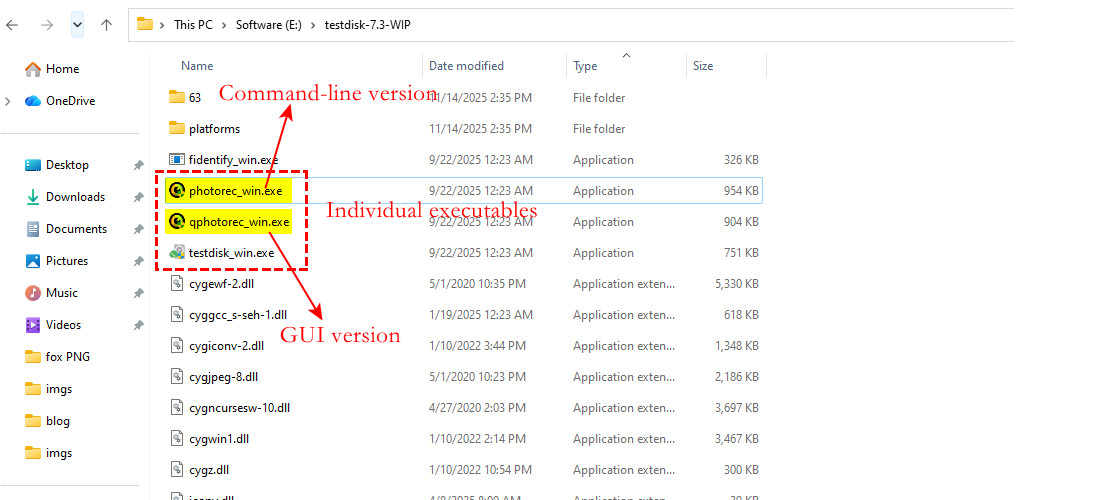 TestDisk & PhotoRec Zip Files