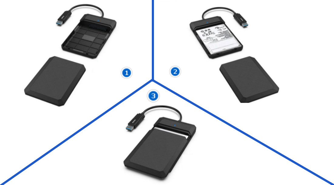 Connect the SATA HDD Enclosure to PC 