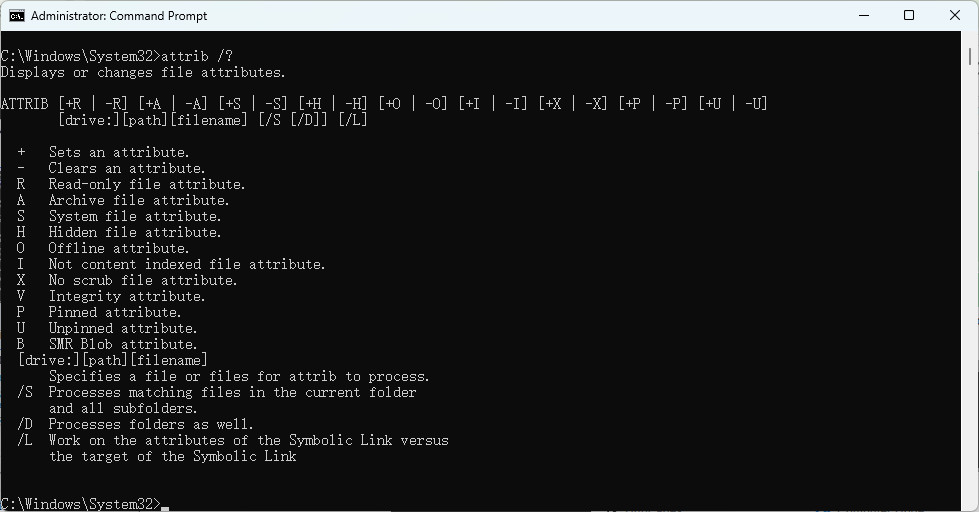 Use ATTRIB to unformat a USB