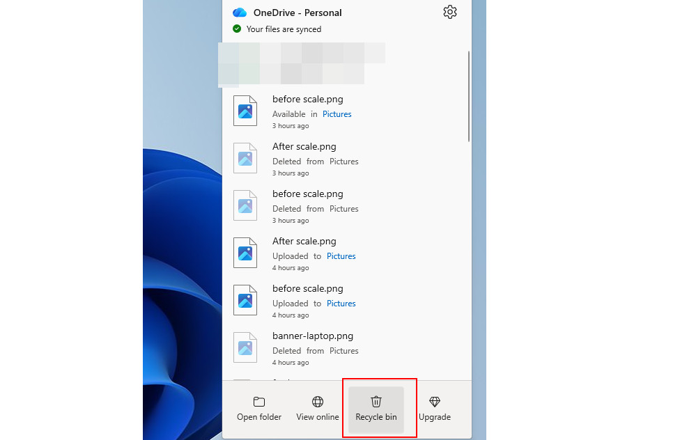 OneDrive Recycle Bin